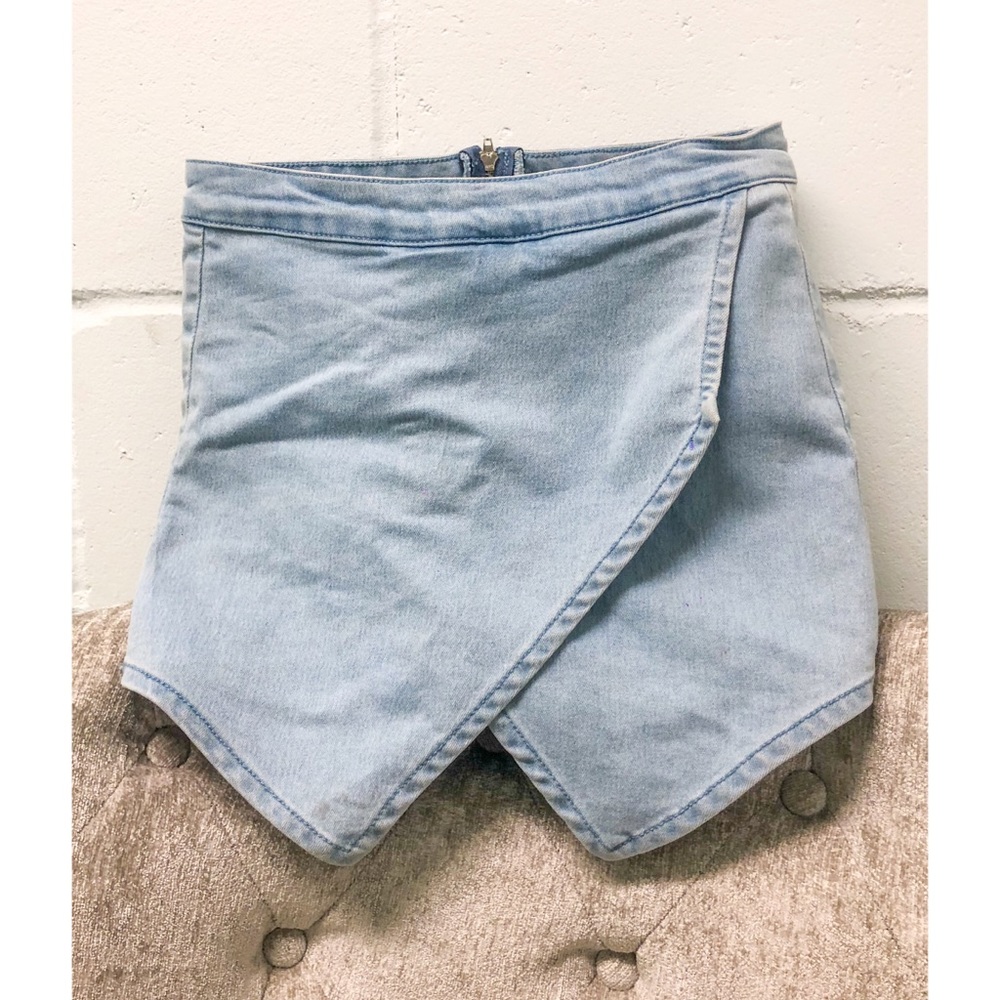Boohoo Jean Crossover Skort